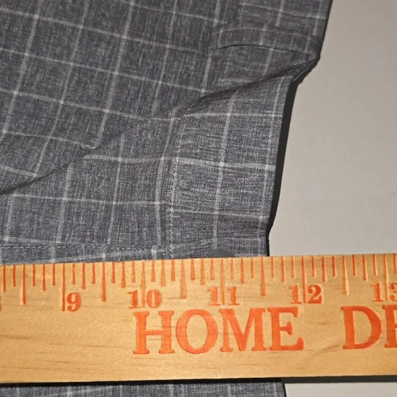 Nike Golf Dri Fit Shorts Gray White Plaid Polyester Blend Men's Size 36 - Picture 11 of 12